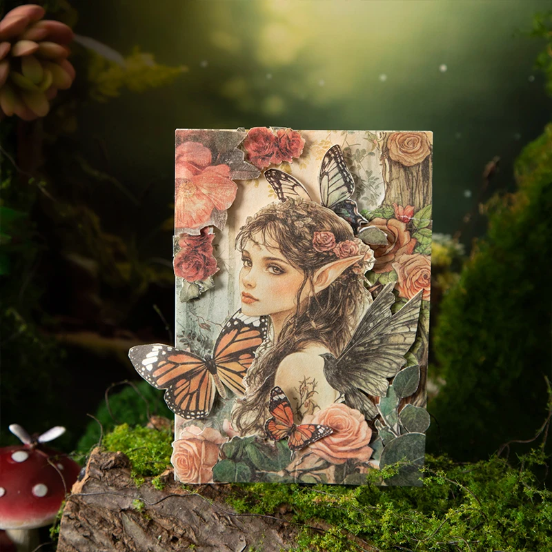6 Style 30pcs Retro Nordic Fairy Tale Landscape Material Paper DIY Handmade Material Scrapbook Decoration Aesthetics Stationery 5