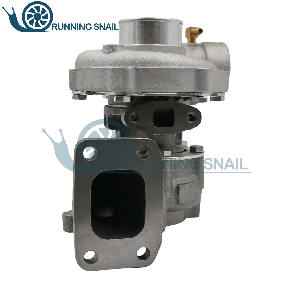 Turbocompressore T04E T3 T4 Caricatore Turbo Universale 0.57 A/R 5 Bulloni Flangia Raffreddata Ad Olio 400 + Hp