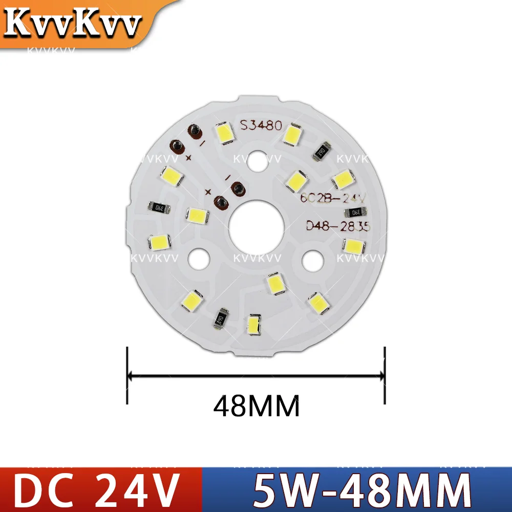24V 1W 3W 5W 9W LED 칩 알루미늄 기판 원형 PCB 19mm 32mm 44mm 광원 보드 DIY 손전등용 광원 교체
