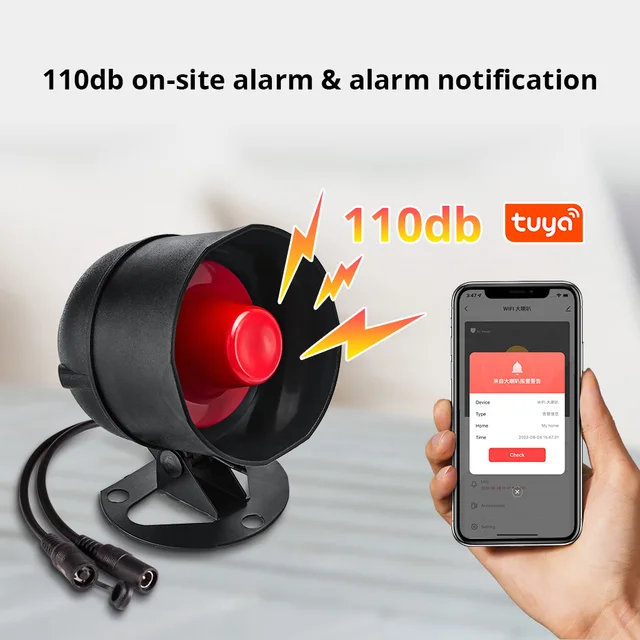 Fuers WIFI Tuya Smart Alarm System Siren Speaker Loudly Sound Home Alarm System Wireless Detector Security Protection System - Image 5
