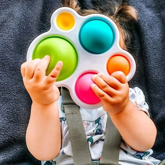 Infant Baby Toys Montessori Exercise Board Rattle Puzzle Colorful Intelligence Early Education Intensive Training Fidget Toys 2
