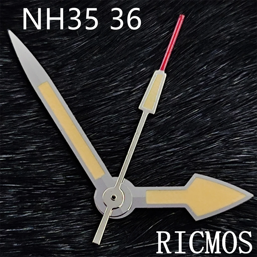 Silver/Yellow Watch Hands for Movement Replacement Parts