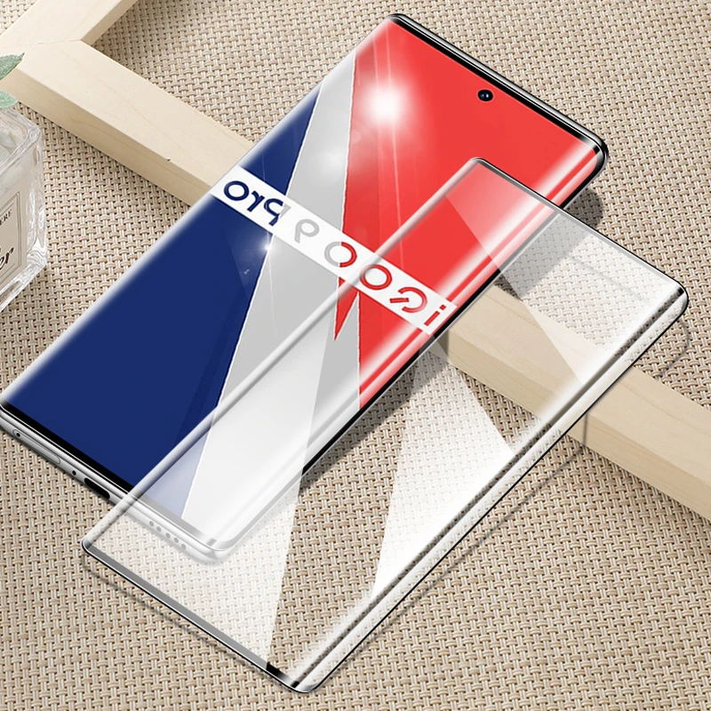 

3Pcs Screen Protector For VIVO iQOO 9 8 Pro Ultra Clear Full Cover Anti-fingerprint 3D Curved 9H Tempered Glass Protective Film