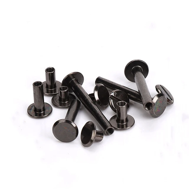 10pcs Metal Binding Chicago Screws Nails Studs Rivets for Photo Album Desk  Calendar Menu Leather Craft Belt Wallet Fasteners - AliExpress