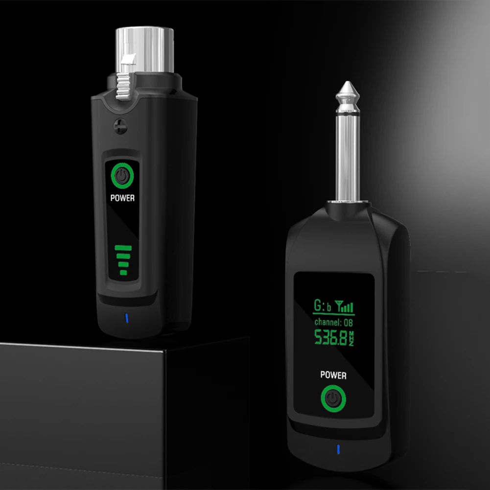 Wired To Wireless Microphone System 510.00-590.00MHz Dynamic Handheld Microphone Instrument For Electric Guitar/Bass Audio Mixer