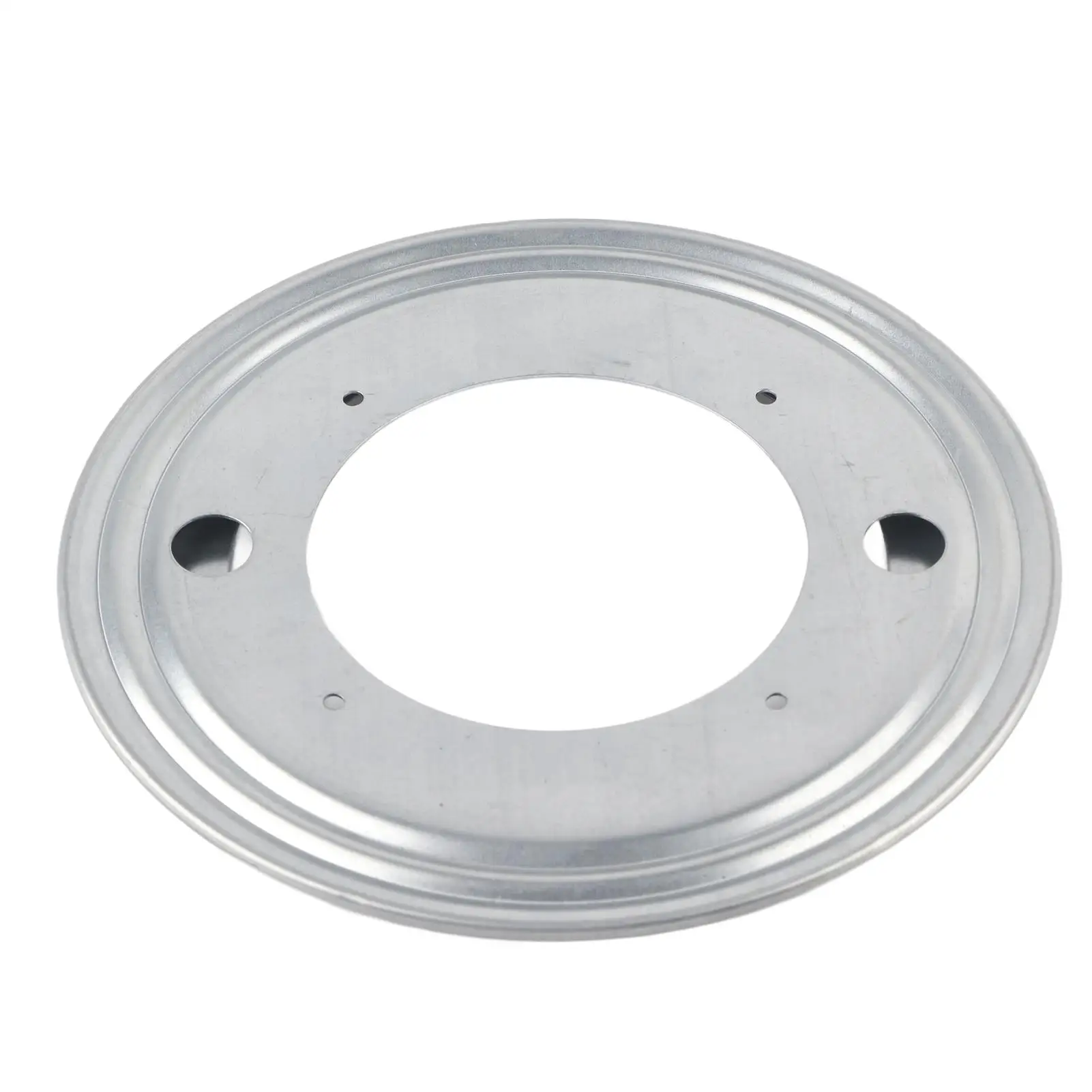 Round Galvanized Turntable Bearing Swivel Plate for Tableware - Silver/Black