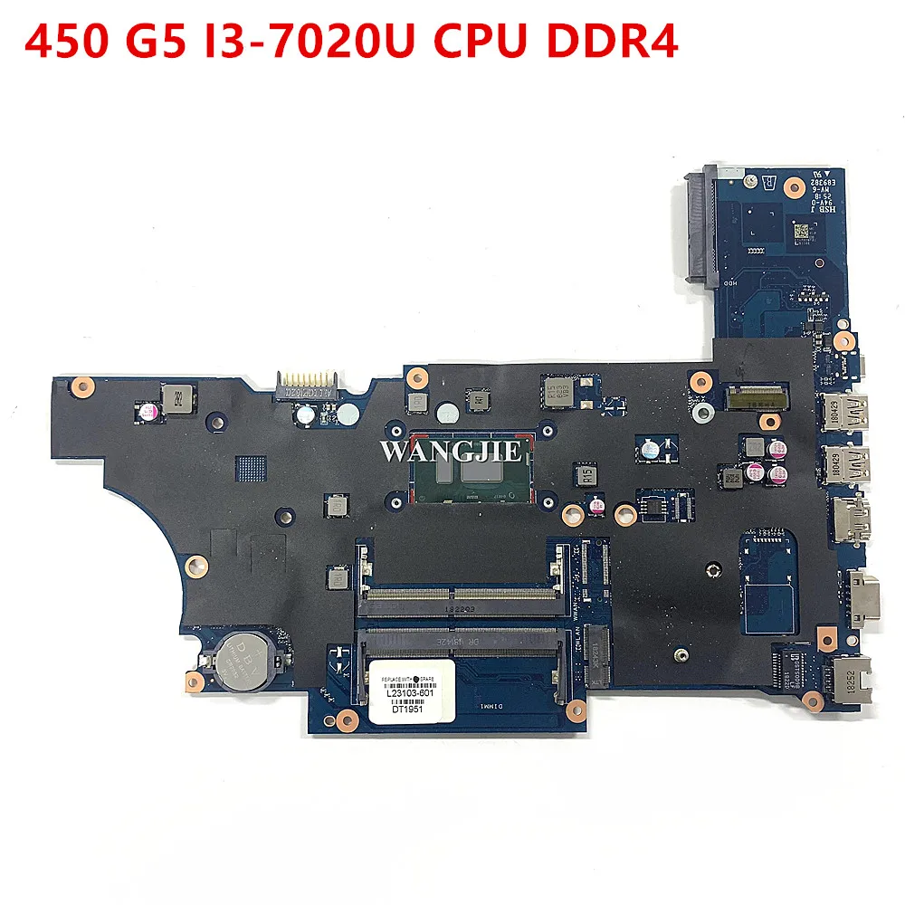 

Материнская плата DA0X8CMB6E0 для HP Probook 450 G5, материнская плата для ноутбука, Φ I3-7020U, ЦП DDR4 100% рабочий
