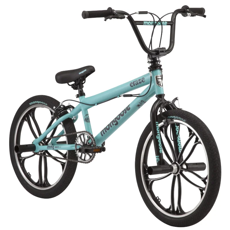 

Mongoose 20" Craze BMX Kid's Bike, Ages 6+, Black & Mint bicycle road bike carbon road bike bicycles bikes