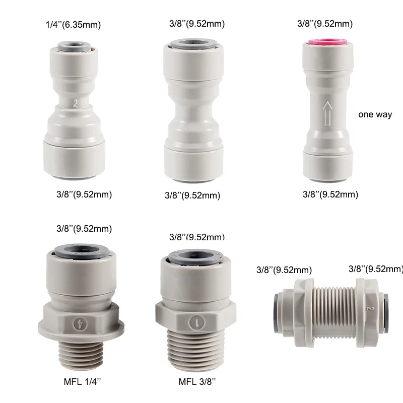 Water Pipe Fitting Plastic Quick Connector Push in Fittings Pipe Hose Connect Food Grade Disconnect Joint