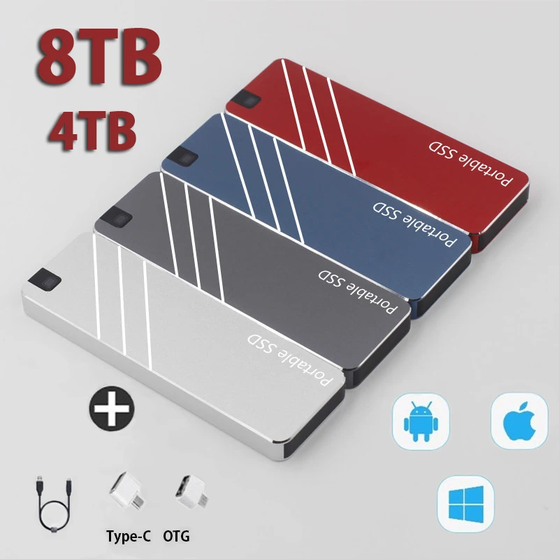  16TB 8TB 4TB SSD ޴  ָ Ʈ ϵ ̺, USB 3.1 c ̽   ϵ ̺ ũ