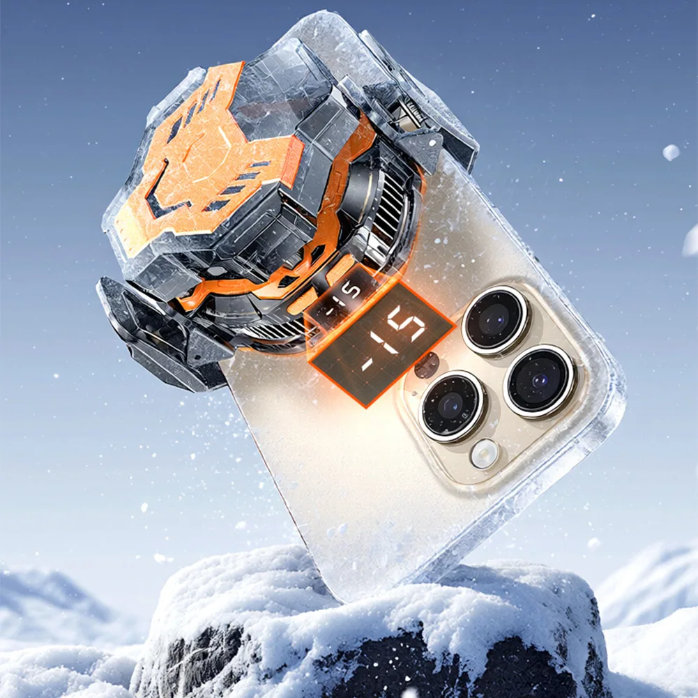 새로운 마그네틱 휴대폰 쿨러, 충전식 배터리 및 LED 디스플레이 탑재, 효율적인 냉각 기술, 마그네틱 부착 액세서리