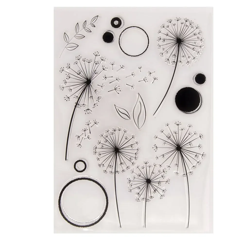 Clear Stamp Dandelion Transparent Silicone DIY Stamp Seal Sheet Scrapbooking Making Album Photo Handmade Decoration Gifts