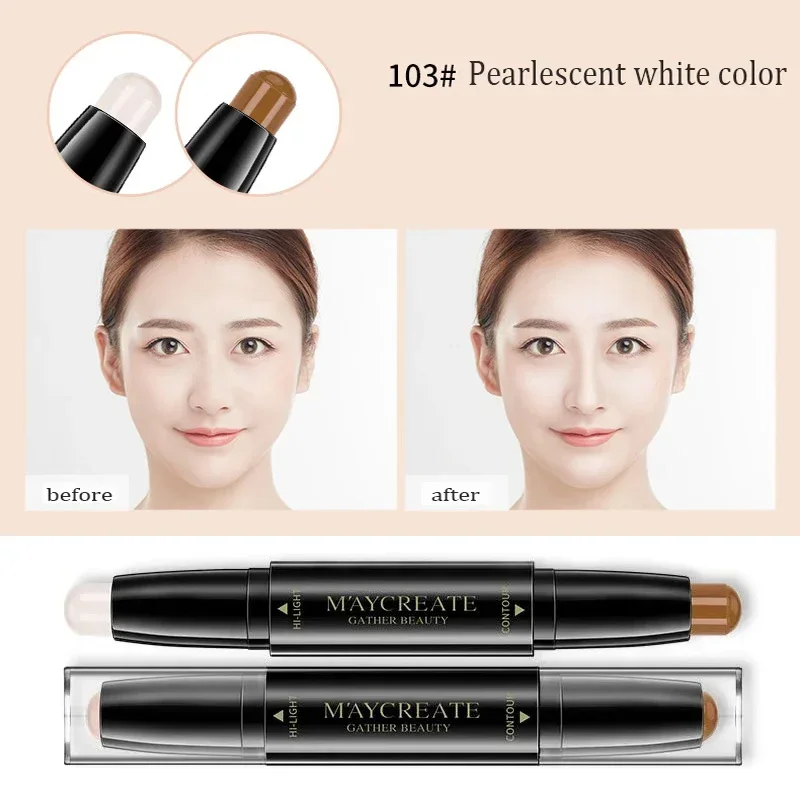 Face Concealer Palette Color Concealer Concealer Cream Foundation Concealer Face Concealer Pen Contour Pen 1PC Double-end Concealer Stick Face Makeup Creamy Foundation Pencil Women Cosmetics Facial Highlight Contour Stick Dark Circles