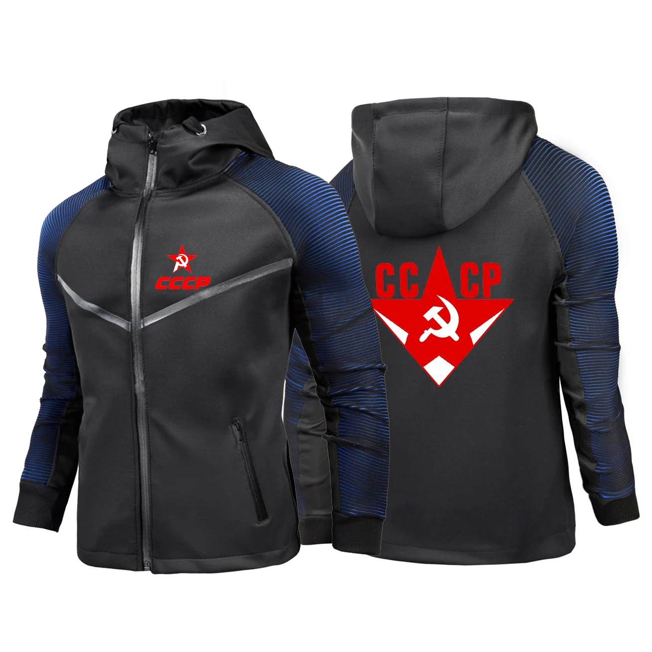 USSR Soviet Union 2023 Men CCCP Russian Racing Suit Jacket Gradient Waterproof Harajuku Style Comfortable Motorbike Clothing Top