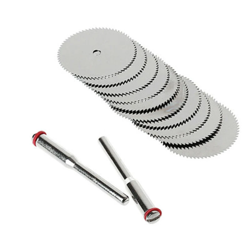 10Pcs 25mm Mini Circular Saw Blade HSS Wood Metal Cutting Disc Woodworking Cutting Tools Power Tool Accessories mini hobby table saw handmade woodworking bench saw diy wood model crafts cutting tool with power adapter hss saw blade 3800rpm