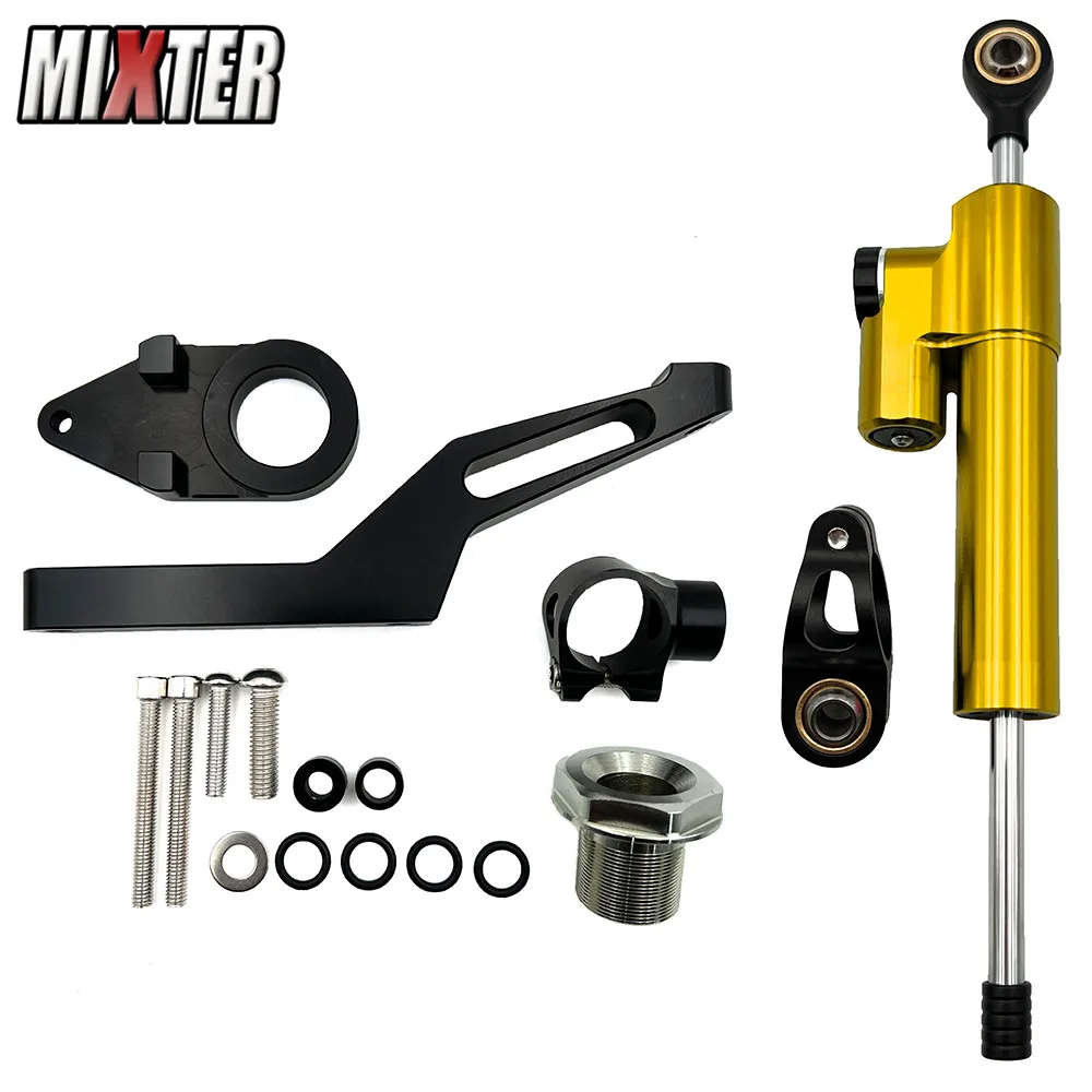 ひの Motorcycle Steering Damper Stabilizer & Bracket Mount Kit For