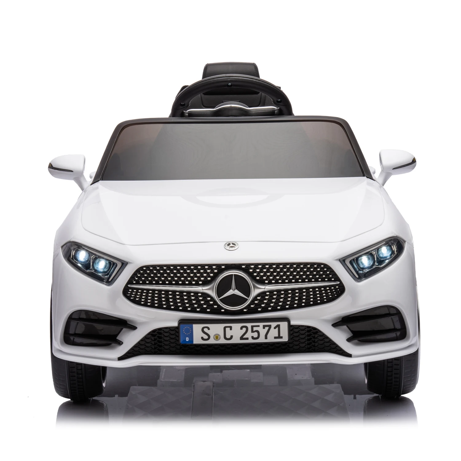 12V Kids Ride On Car w/ Parents Remote Control,Licensed Mercedes-Benz CLS 350 for Kids,Four Wheel Suspension,Power Display,Music 4