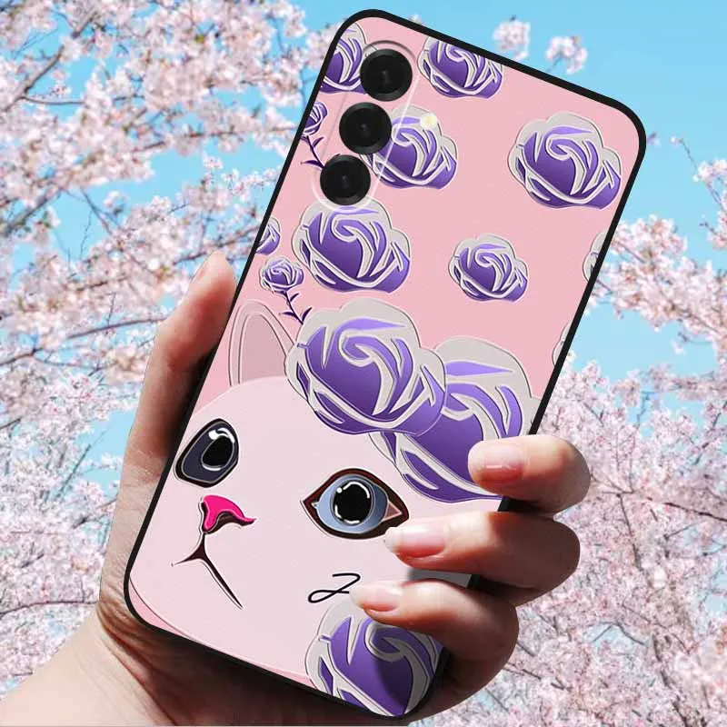 3D Relief Flower Embossed Soft Silicone Case with Cartoon Owl Design