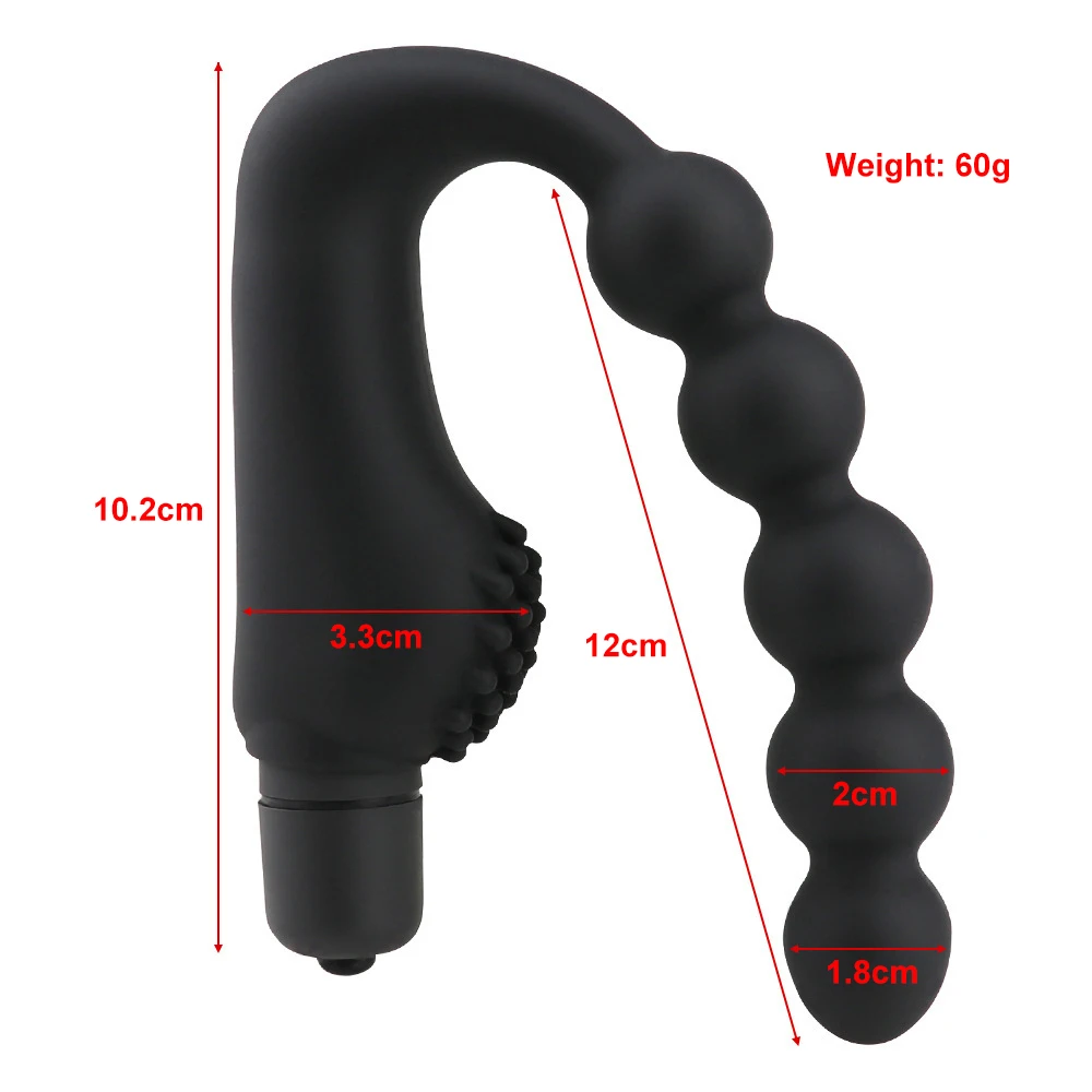 Anal Plug Vibrator Granular prostate massager waterproof 10 speed stimulation buttocks silicone adult female male sex toy