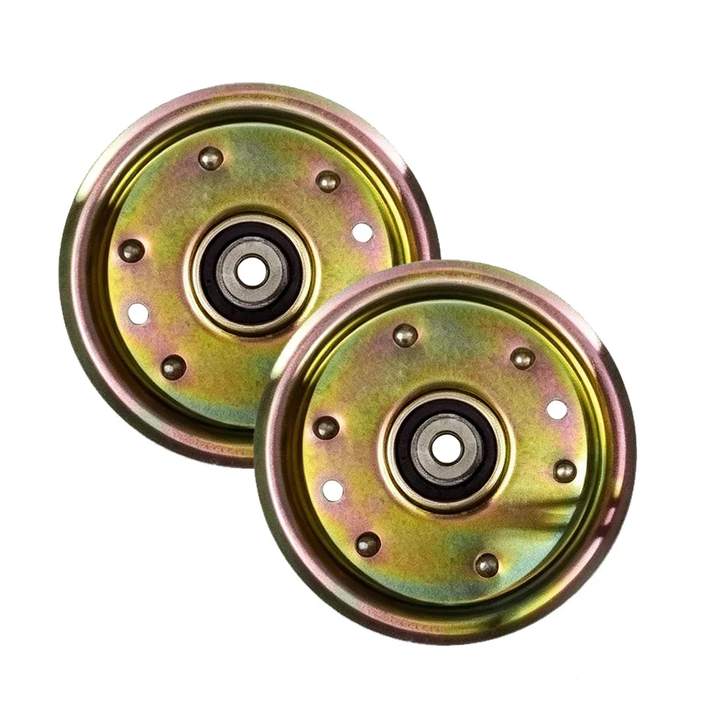 Conjunto de 2 Polias Idler Planas para Sistema de Transmissão por Correia de Cortador de Grama Compatível com 04129B 756 04129C 753 08171