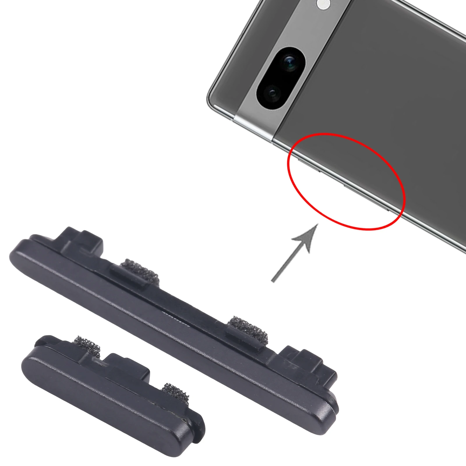 For Google Pixel 7a Power Button and Volume Control Button Mobile Phone Replacement Parts