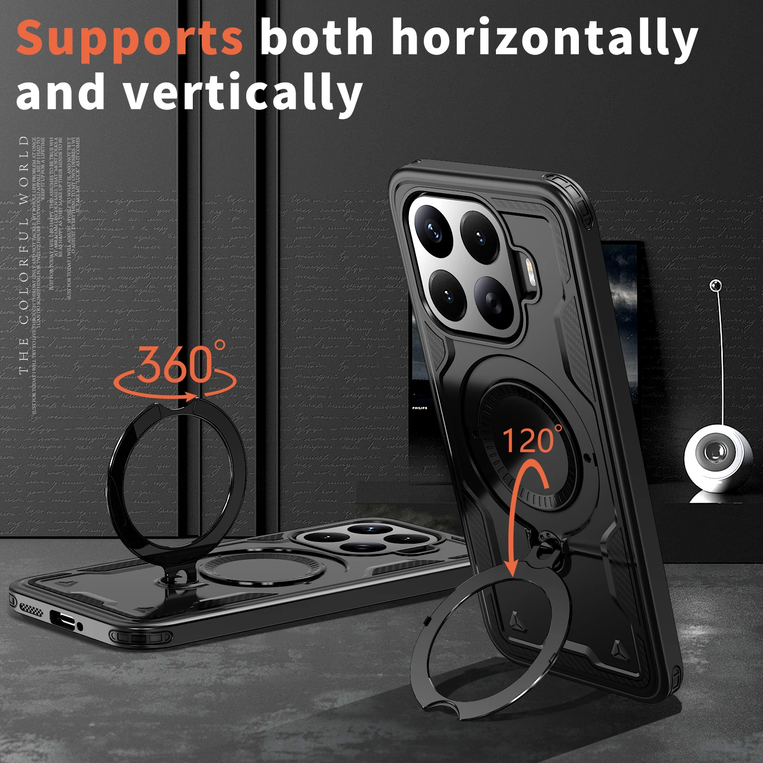 Luxury 360° Rotate Magnetic Stand Holder Shockproof Armor Tough Phone Case Cover
