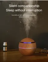 Humidifier Electric Air Aroma Diffuser Wood Ultrasonic 130ML Air Humidifier Essential Oil Aromatherapy Cool Mist Maker For Home 1