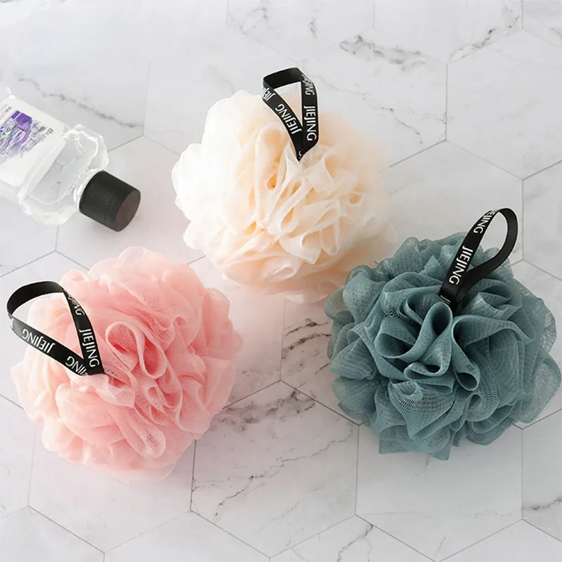 Bath Sponge Balls Brush Shower Scrubbers Bath Ball Body Cleaner Back Bubble Scrubber Soft Wash Mesh Durable Adult Bathroom Tool 3