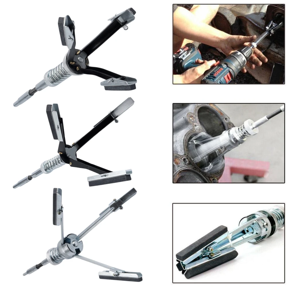 51-177mm Car Engine Cylinder Honing Tool Three-jaw Adjustable Brake Cylinder Burnisher Hone for Grinding Holes Friction cylinder hone tool