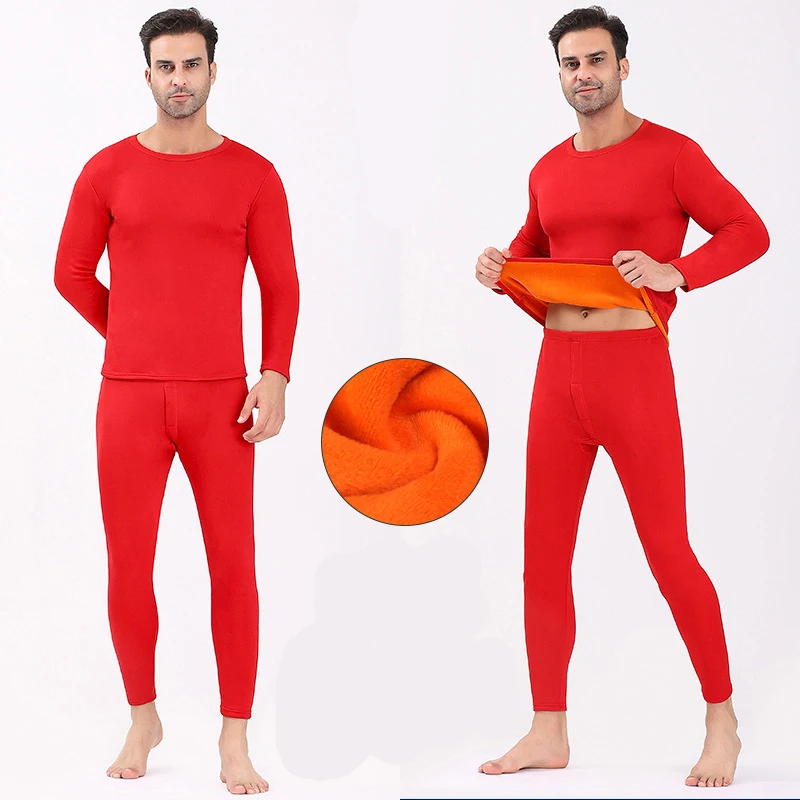 Fleece Thermal Underwear Sets For Men Winter Thermos Underwear Long Johns Set Winter Clothes Thick Thermal Clothing Ropa Termica