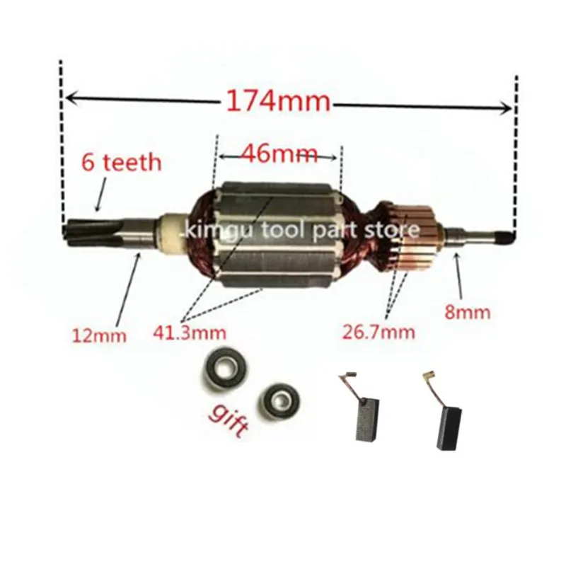 Ersatzteile Set Für Makita Bohrhammer - Stator & Kohlebürsten CB350