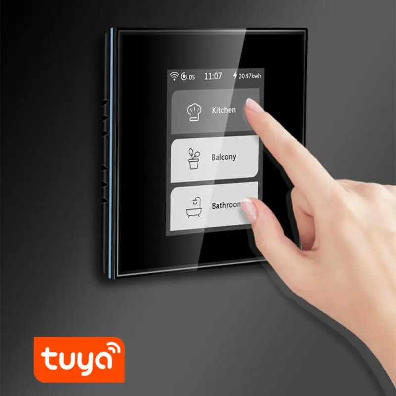 

Tuya Smart Wifi LCD Smart Light Switch Curtain Switch 4 In 1 Energy Monitor Smart Home Support Assistant Alexa Google Home