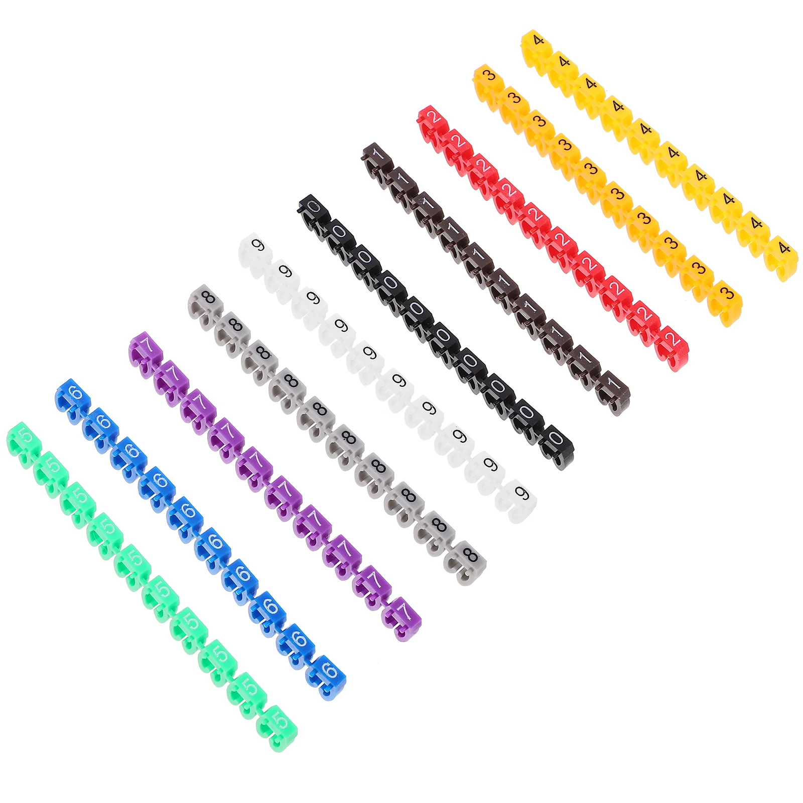 

100 Pcs Electrical Electric The Wire Number Label Cable Markers Electrical Electrical Electric The Wire Electrical Clip-on Cord