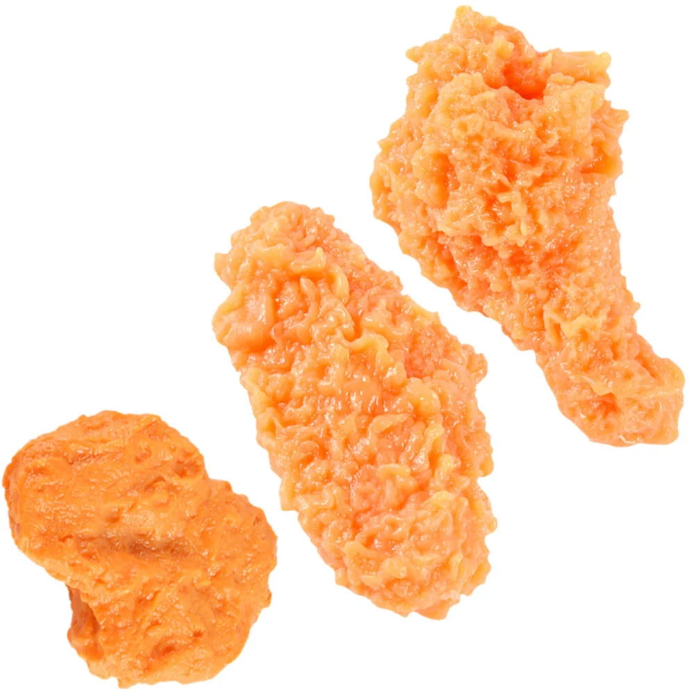 

Simulated Chicken Wings Artificial Fried Legs Realistic Food Decor Imitated Wear-resistant Drumstick Faux Model Nuggets