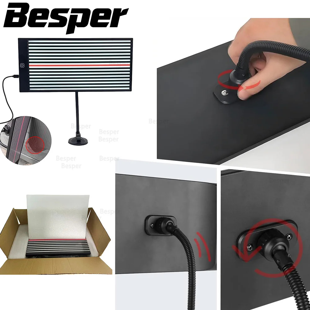 LED Light Line Wire Board Car Paintless Dent Removal Support Battery USB Reflection Board Tools For Car Depression Assist Repair
