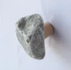 4PCS Pebble Creative Solid Wood Decorative Hook Hanging Natural Stone Hook On Cloakroom Wall(Random delivery) 5