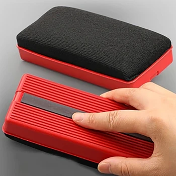 Cancellino Magnetico per Lavagna, Pulitore per Lavagna a Secco per Aula, Ufficio e Casa (Rosso/Nero/Verde, Lavabile)