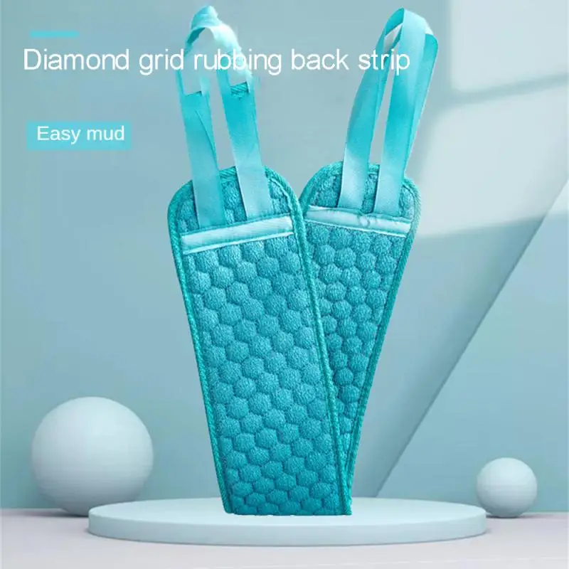 Exfoliating Shower Scrubber Shower Back Scrubber Bath Belt Towel Ball Glove Deep Mud Clean Korean Body Washcloth Japanese Rear Scrub Pull Strap