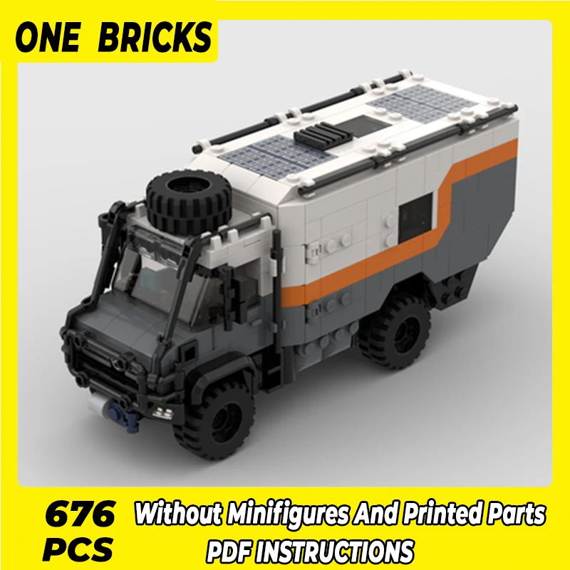 

City Car Model Moc Building Bricks City Expedition Camper Car Technology Modular Blocks Gifts Christmas Toys DIY Sets Assembly