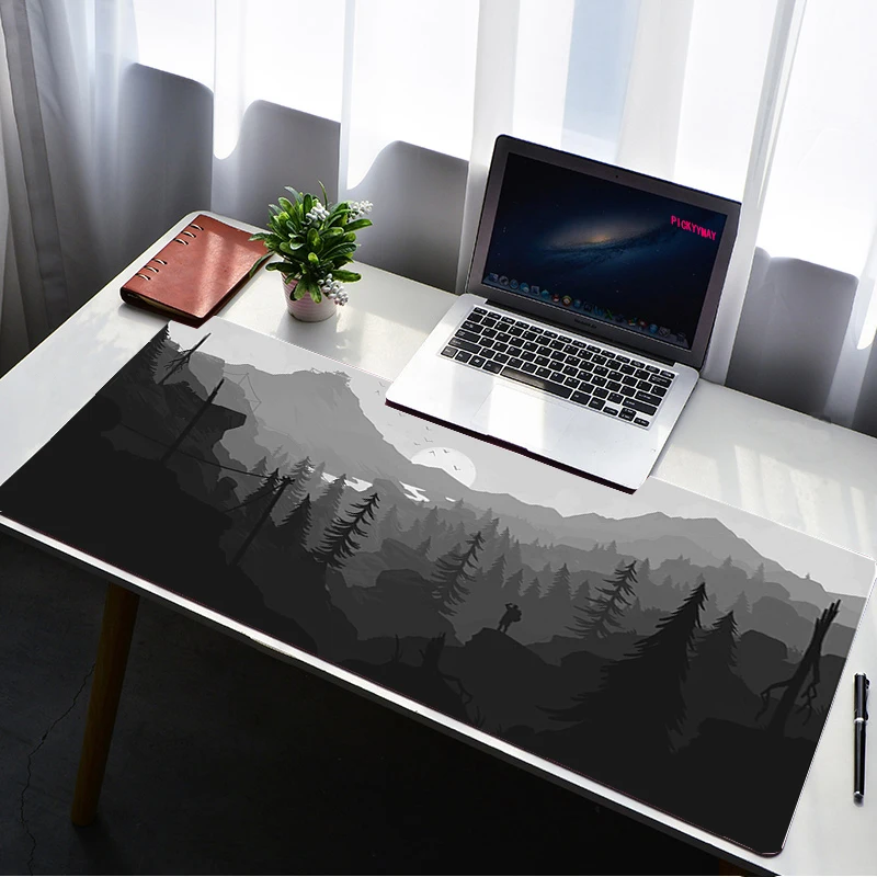 

Deep forest firewatch Laptop Gamer Mousepad Gaming Mouse Pad Large rug Locking Edge Keyboard 70x30cm Desk Mat for CSGO LOL DOTA