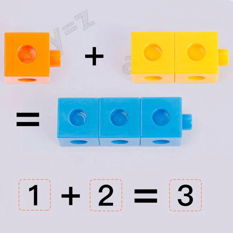 Educational Toys Math Toys Fraction Math Manipulatives 100Pcs Linking Cubes Math Manipulatives Montessori Toys For Kids Learning Classroom Supplies Teaching Educational
