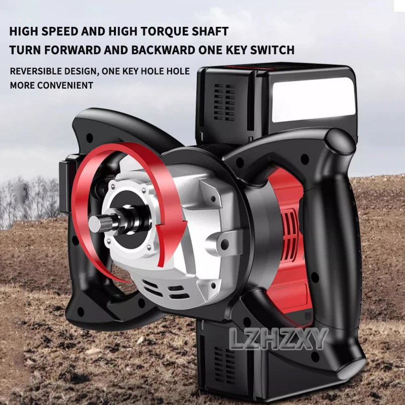 Hole Digging Machine Small high-power Tree Planting Digging Machine Hole Piling ElectricGround Drill 2000W