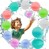 1-60Pcs Reusable Silicone Magnetic Water Ball Reusable Water Balloons Pool Games Pool Toys Inflatable Pool Toys Water Game 3