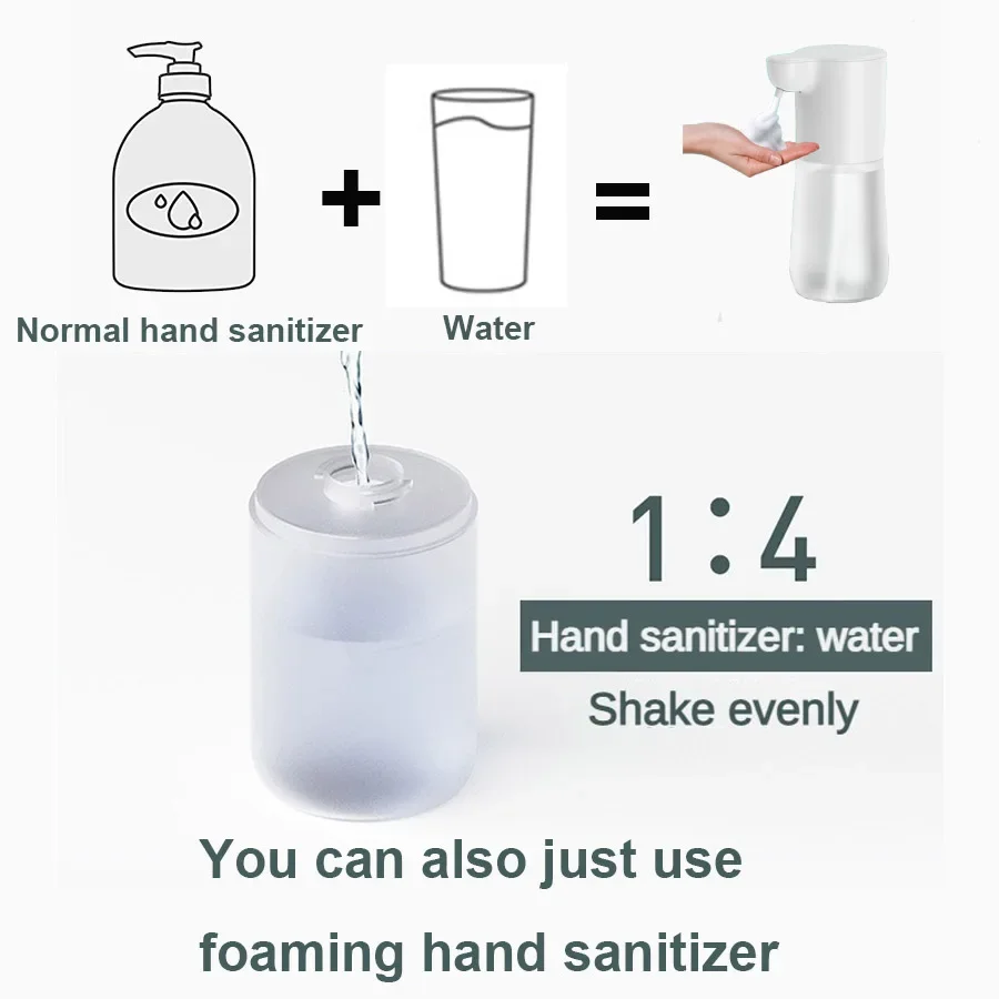 350/600ml Touchless Automatic Sensor Soap Dispenser Foam USB Charging Smart Infrared Sensor Liquid Soap Dispenser Hand Washer soap dispenser soap pump soap dispenser head wall mounted dispenser shower dispenser