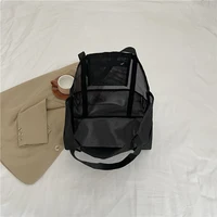 Portable Mesh Beach Bag For Women Makeup Travel Storage Wash Bag Summer Travel Swimming Bath Bag Organizer Shopper Totes - Image 6