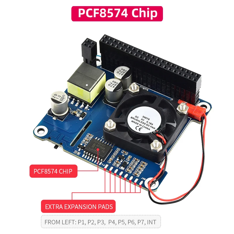 Raspberry pi Poe Hat 802.3af Power Over Ethernet Placa de Expansão com Ventilador Refrigeração Temperatura Oled para Raspberry pi 3b Mais 4b - Imagem 3