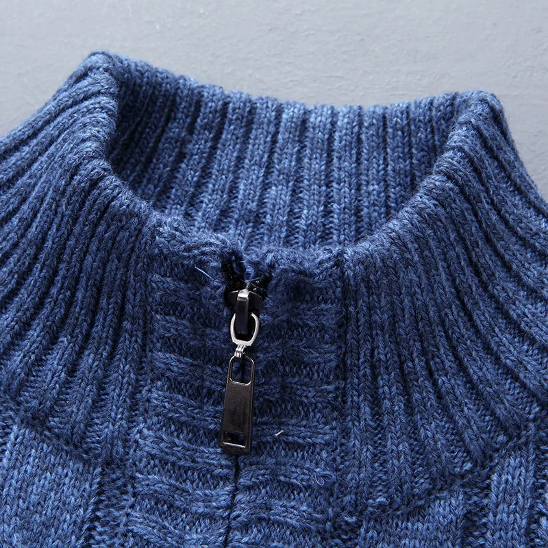 Korea Jumpers Vintage Autumn Winter Men `s Sweater  Male Cardigan  Plaid knitted Sweater Men Clothing Outwear Coat