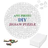 Photo Custom Wooden Puzzle Personalized Jigsaw Round Heart Shape DIY Assemble Game Toys for Adults Kids Decoration With Box 2