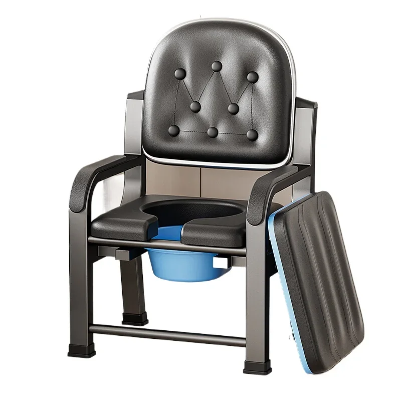 Sofa Gourd Type Toilet Chairs, Commode Toilet Chair for Elderly Disabled, Solid Portable Commode Chairs Elderly Transfer Chairs 6