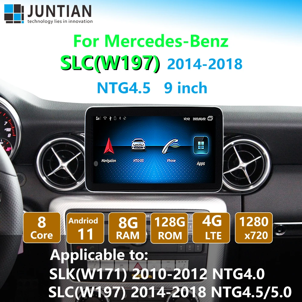 For Mercedes Benz SLK W171 SLC W197 SL  Android 11 8Core Car Radio Carplay Auto GPS Navigation Multimedia Player